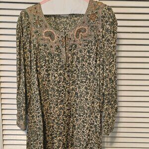 Vintage 1960s Indian tunic, pants & dupatta set